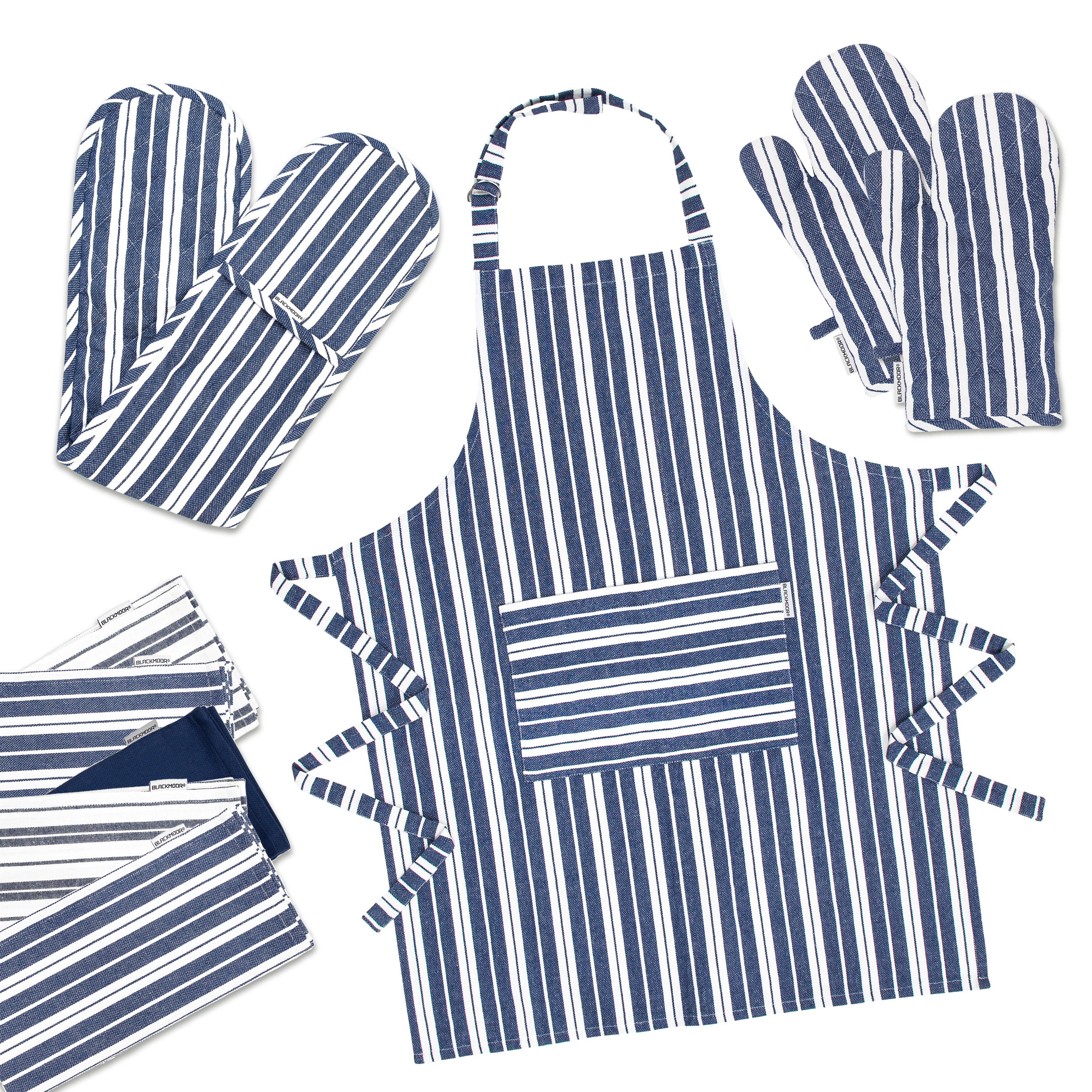 Kitchen Apron with Pocket - Navy Blue