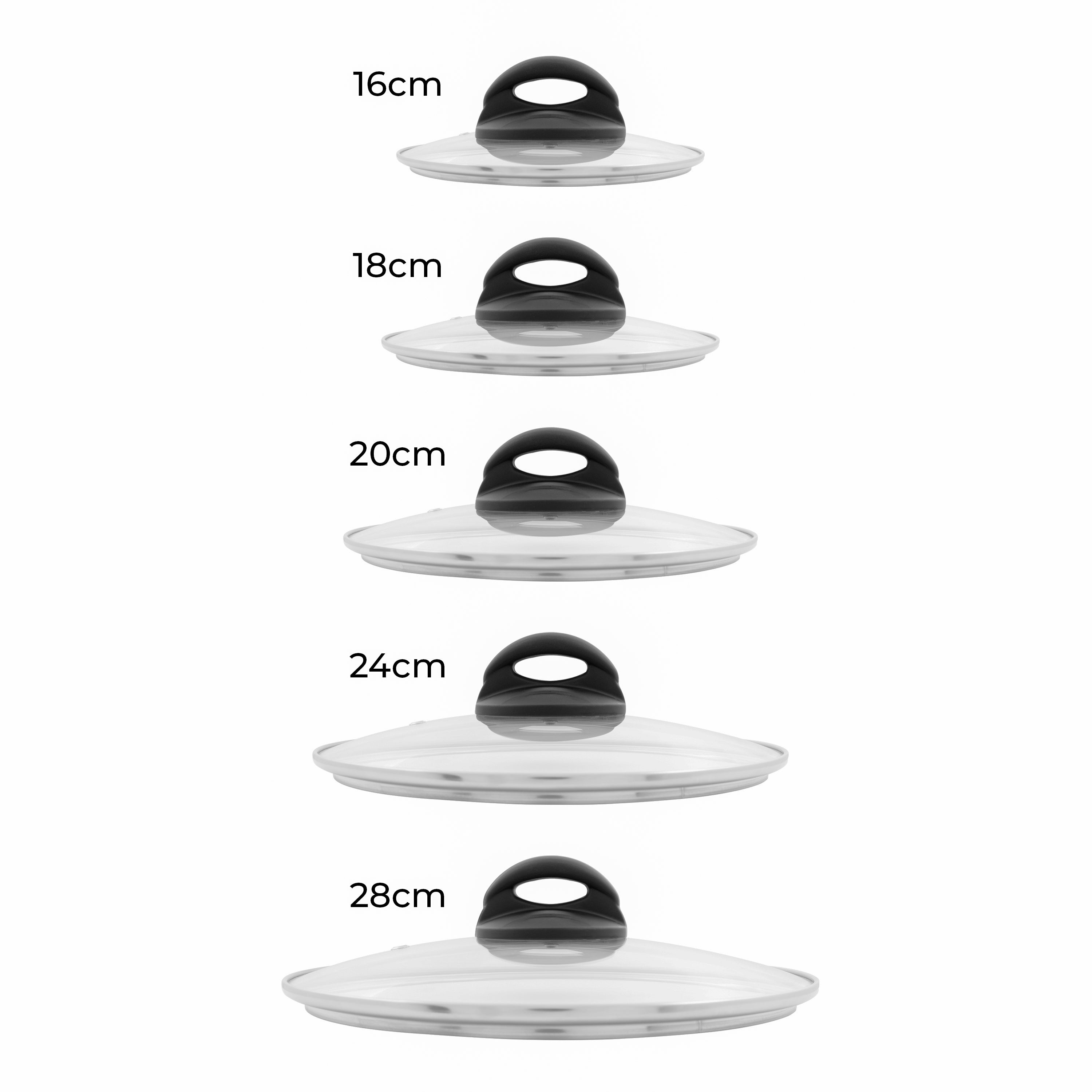 20cm Tempered Glass Pan Lid