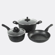 Classic 3-Piece Black Non Stick Mixed Pan Set